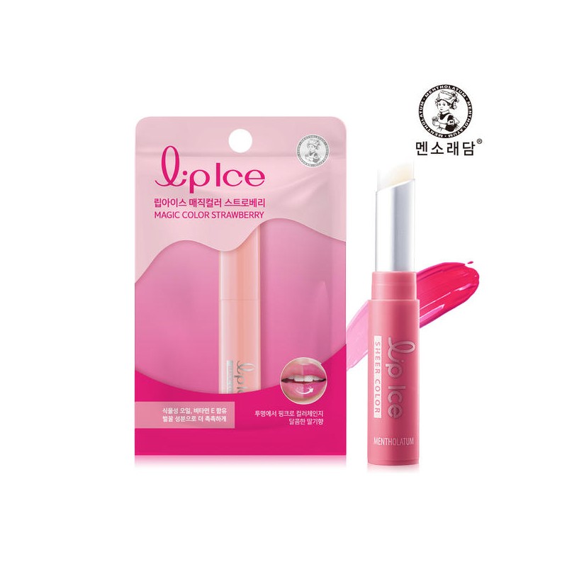 Mentholatium 멘소래담 립아이스 매직컬러 스트로베리+틴티드레드+스칼렛 Mensoldam Lip Ice Magical Color