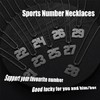 SKQIR Number Necklace for Men Baseball Black Baseball Jersey Number
