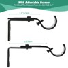 Creatyi Adjustable Curtain Rod Brackets - Heavy Duty 1 Inch