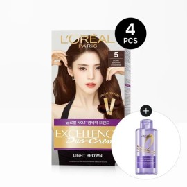 로레알파리 (현대Hmall) [로레알파리] 엑셀랑스 듀오크림 염모제 4개+HA샴푸80ml 5호