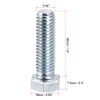 sourcing map Hex Head Screw Bolts Carbon Steel 7/16"-14x1-1/2" Fastener
