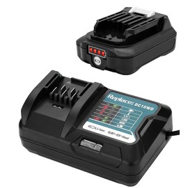 Battery Replace Makita BL1016 BL1021B BL1041B, Charger Replace for DC10WD DC10SB DC10WC, Compatible Makita 12V CXT Battery, Replace Makita 12 Volt Batteries and Charger, 12V 2.0Ah
