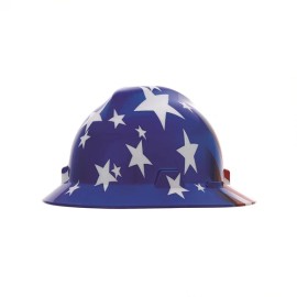 MSA Freedom Series V-Gard Full-Brim Hard Hat With Fas-Trac III Suspension