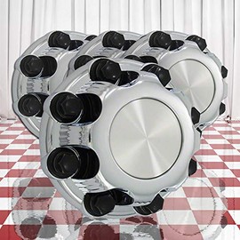 Brighter Design Set of 4 Chrome Closed Center Caps for Chevy Suburban 2500 2001-2010