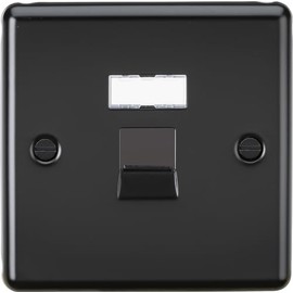 Knightsbridge UTP CAT5e RJ45 Network Outlet - Matt Black