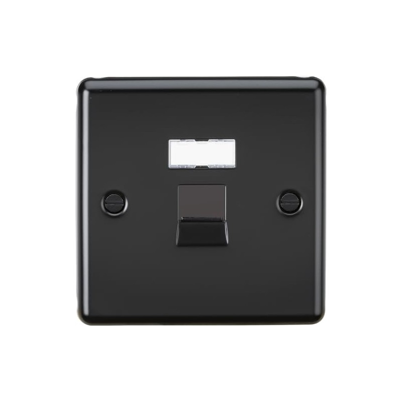 Knightsbridge UTP CAT5e RJ45 Network Outlet - Matt Black
