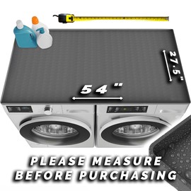 54''x 27.5'' XL Washer and Dryer Covers for the Top, Non Slip Silicone Rubber Washer Dryer Top Protector, Waterproof Washer & Dryer Cover Pad Countertop for Laundry Room Orginization