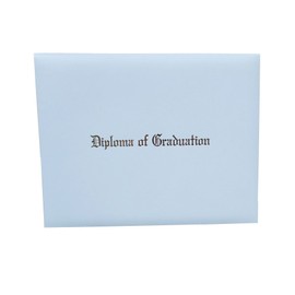 Certificate Cover Imprinted"Diploma of Graduation" Smooth Diploma Cover 8.5" x 11" Grad Days (White)