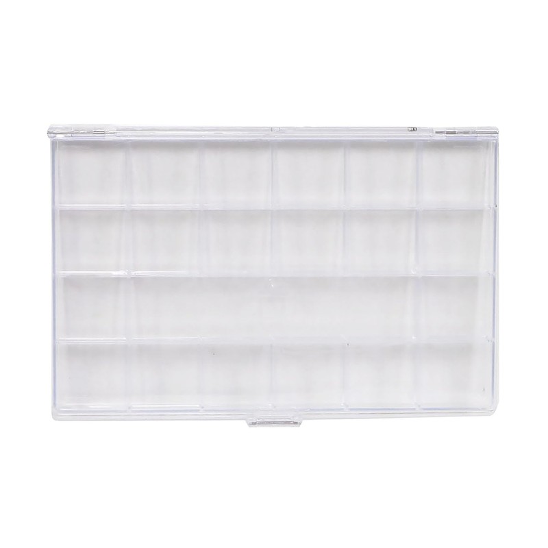 Everything Mary 21-Compartment Bead Storage Box – Clear Organizer for
