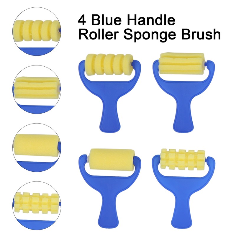 36Pcs Graffiti Tool Roller Sponge Brush Kit Stamps Antifouling Clothes