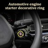 RGOAANC RGOAANC Crystal Rhinestone Car Engine Start Stop Decoration Ring,