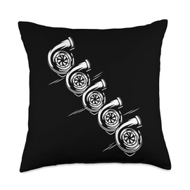 JDM Turbo Snail Automotive Enthusiast Car Lover Race Throw Pillow