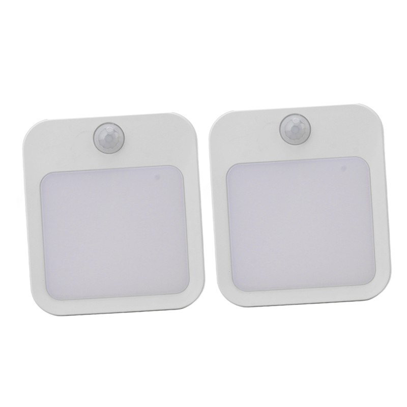 2pcs Plug in Night Light with Motion Sensor Mini Warm