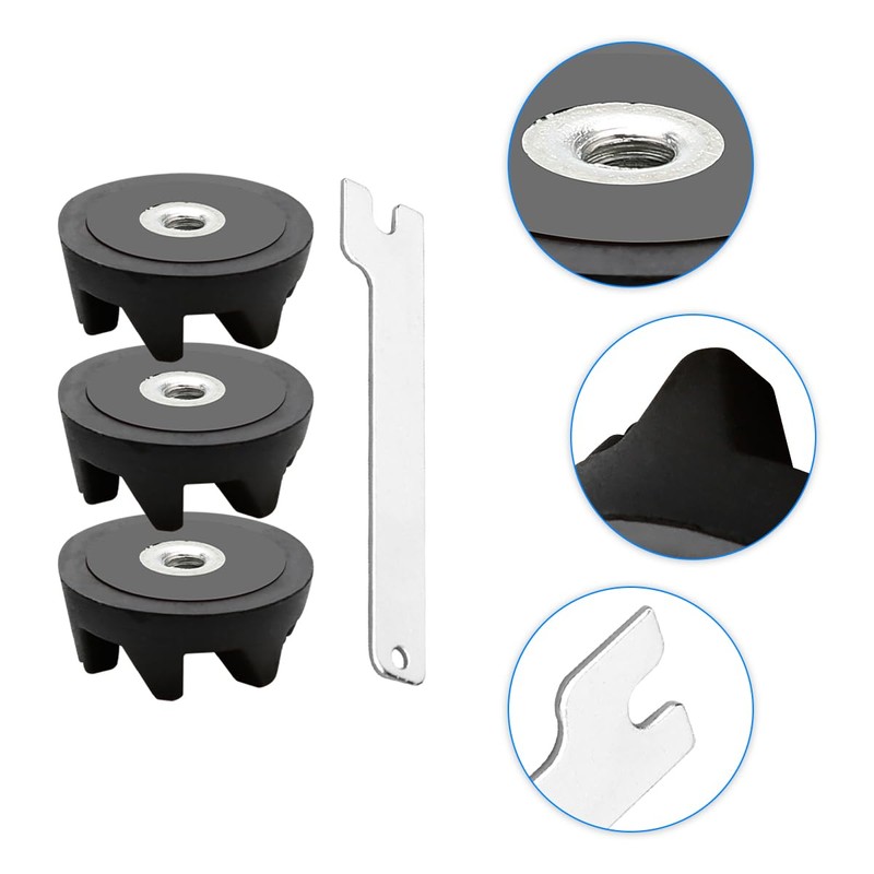 GLADFRESIT 3Pack Blender Coupler, Rubber Gear Spanner 9704230 Replacement Couplings