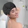 Shower Cap for Women, Double Layer Waterproof Shower Cap, Elastic