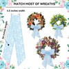 AMUSEPROFI 2pcs Wreath Sash, Fall Winter Wreath Sash for Front