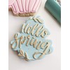 LissieLou Hello Spring Cookie Cutter and Embosser Easter Icing Stamp