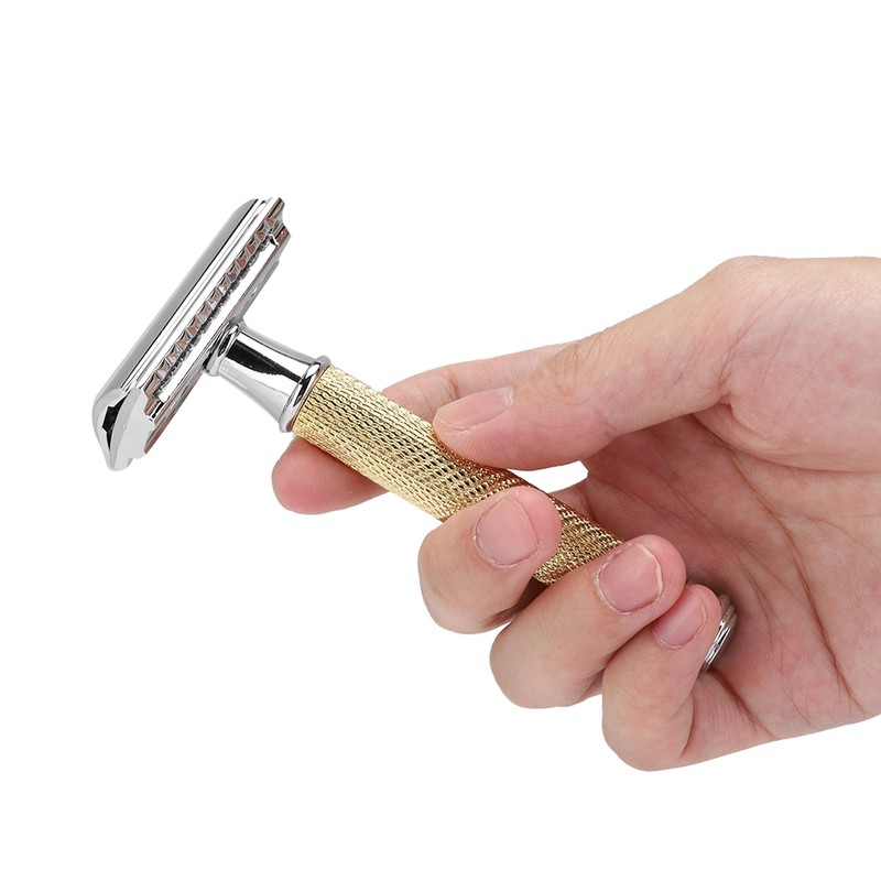 Classic Manual Shaver Metal Handle Double Edged Safety Shaving Tool