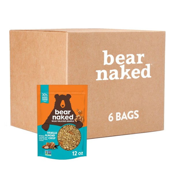 Bear Naked Granola Cereal, Breakfast Snacks, V'Nilla Almond (pack of 6)