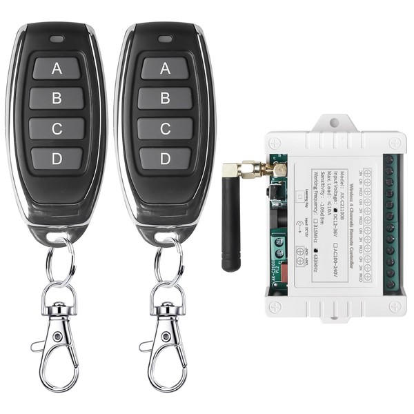 4 Channels Wireless Switch 12 V, High Sensitivity Garage Door