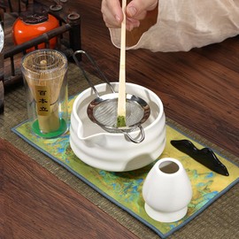 Luikyei Matcha Set - Matcha Whisk (Chasen), Whisk Holder, Matcha Bowl, Traditional Scoop (Chashaku)- The Perfect Bamboo Matcha Kit to Prepare a Traditional Cup of Japanese Matcha Tea