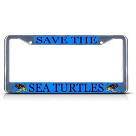 Fastasticdeals Save The Sea Turtle License Plate Frame Tag Holder Cover