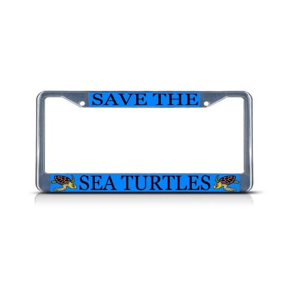 Fastasticdeals Save The Sea Turtle License Plate Frame Tag Holder Cover