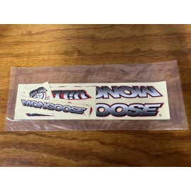 Mongoose OLD MID SCHOOL MONGOOSE VILLAIN COMPLETE STICKER DECAL SET BMX BIKE NOS