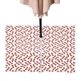 Fabric Textile Products Red Racing Gloves Tablecloth Milliken Waterproof with Zipper & Umbrella Hole 60"x120"