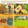 Rake for Leaves - 25 Tines Heavy Duty Metal Rake