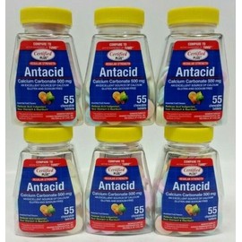 c.plus ( Lot 6 ) Bottles Chewable Antacid w/ Calcium, 55 ct. Each Bottle SEALED