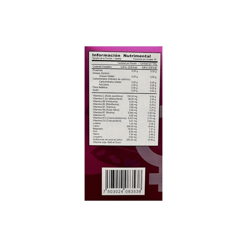Just Isoflavonas Suplemento Vitaminas Minerales Mujeres Mayores Años Tabletas