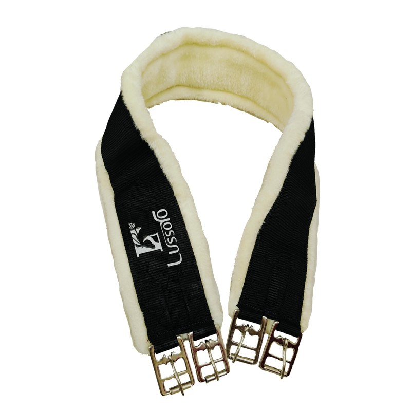 Lussoro - Cincha inglesa para caballo con forro polar ligero