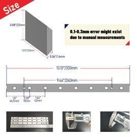 13-Inch Planer Blades for DeWalt DW735 DW735X Planer DW7352 Replacement Blades Thicknesser Planer Parts, HSS 13" x 7/8" x 1/16"- 3 pcs