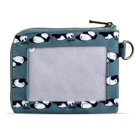 Wallet Small Pass Case Coin Case Panda Pattern CITYPASSPORT, green
