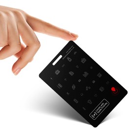 GLOBELEC Thin Wallet Tracker Card(1 Pack),Smart Bluetooth Locator for Phone,Wallet Finder Up to 200Ft Range,Waterproof Wallet Finder.Compatible with Find My for Wallet,Luggage Tags Black(iOS Only)