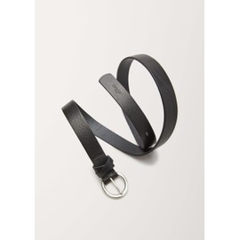 s.Oliver Women's Full Grain Leather Belt - Black (Black 9999)