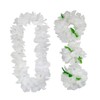YIKANGHENG 4 Pcs White Artificial Flowers, Hawaiian Leis for Party,