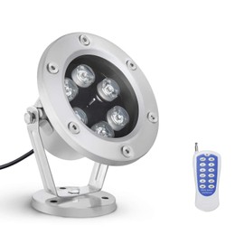 RSN LED Underwater Light 18W RGB Waterproof Grade IP68 LED Color Changing Spot Light Landscape Lighting Suitable for Swimming Pools, Fountains, Waterfalls, Aquariums（Not Include Transformer）