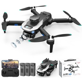 AXIDUN-Mini Drones con Cámara 4K，Evitación de Obstáculos en 360°，Los Drones Sin Escobillas Son Duraderos y Resistentes a Los Choques,Cámara Dual 4K,Rastrear El Vuelo,Drone de Largo Alcance y Flujo óptico Profesional，3 Baterias,Mini Drone para Adolescente