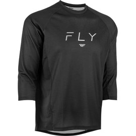FLY Racing Bicycle Ripa 3/4 Sleeve Jersey (Black/Grey, Large)