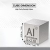 Aluminum Cube - Metal Element Cubes - Laser Engraved Density