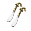 Mikasa Candy Cane Set of 2 Gold Finished Spreaders