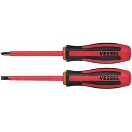 VESSEL 9602PS Megadora Insulated Screwdriver 2-piece Set, Anti-Shock, VDE Standard Certification