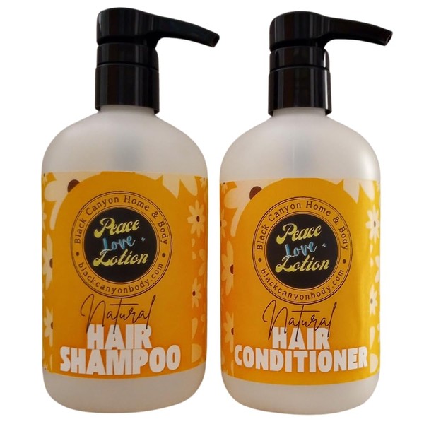 Peace Love + Lotion Sweetgrass Heliotrope Scented Natural Hair Shampoo