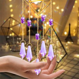 Rolin Roly Crystal Suncatcher Small Hanging Sun Catchers Crystals Pendant Prism Catcher Colorful Rainbow Maker for Wedding Home Garden Chakra Car Decoration