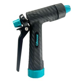 Gilmour Heavy Duty Graphite Rear Control Adjustable Garden Hose Nozzle with Swivel Connect