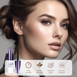 Peel Off Eyebrow Tint, Easy Peel Eyebrow Tattoo Gel, Water and Sweat Resistant, Lasts up to 3 Days, Suitable for All Skin Types,01#(Brown)