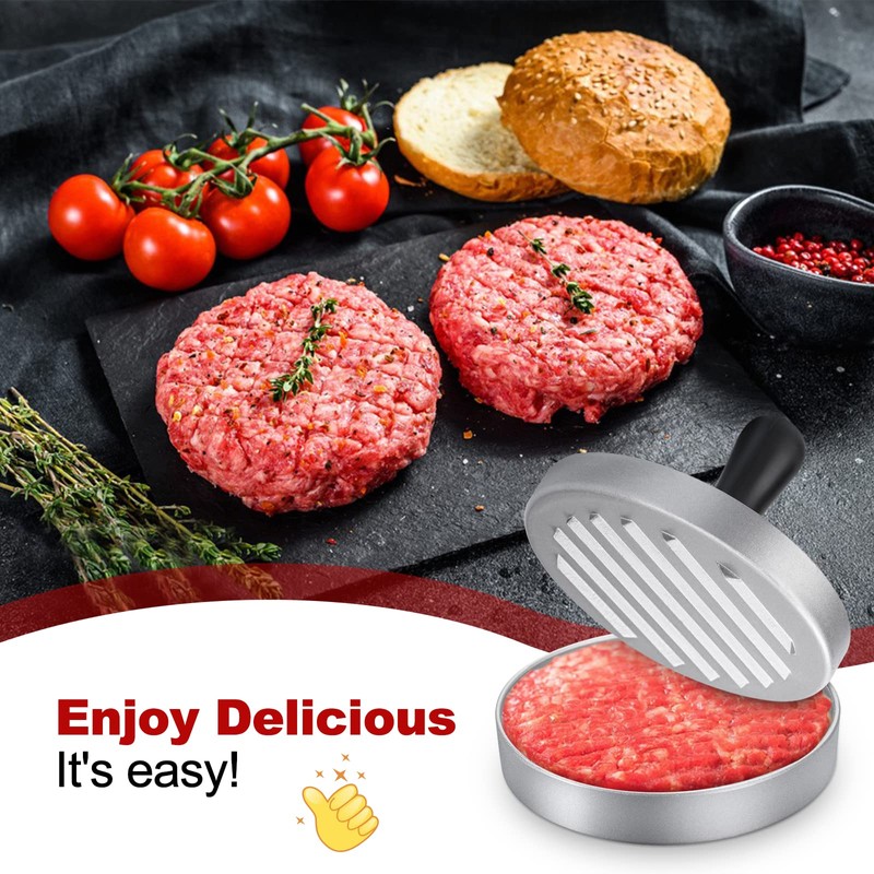 HEPAZ Burger Press with 100 Sheets of Baking Paper, Hamburger