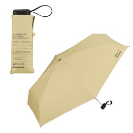 Wpc. IZA Men's Sun and Rain Umbrella [Compact] Beige [100% Light Blocking Rate, 100% UV Cut Rate, UPF50+, Heat Shielding] Parasol Men's Iza Male Folding Umbrella 20.9 inches (53 cm) Small Stylish